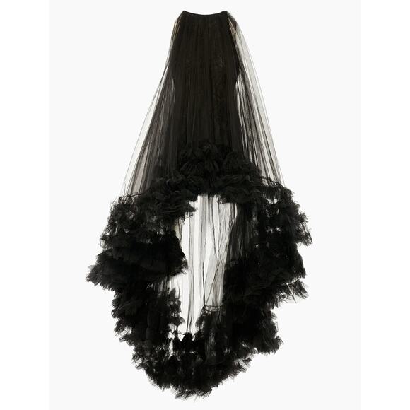 Mac Duggal | Ruffled Hem High-Low Gown - Picture 3 of 9